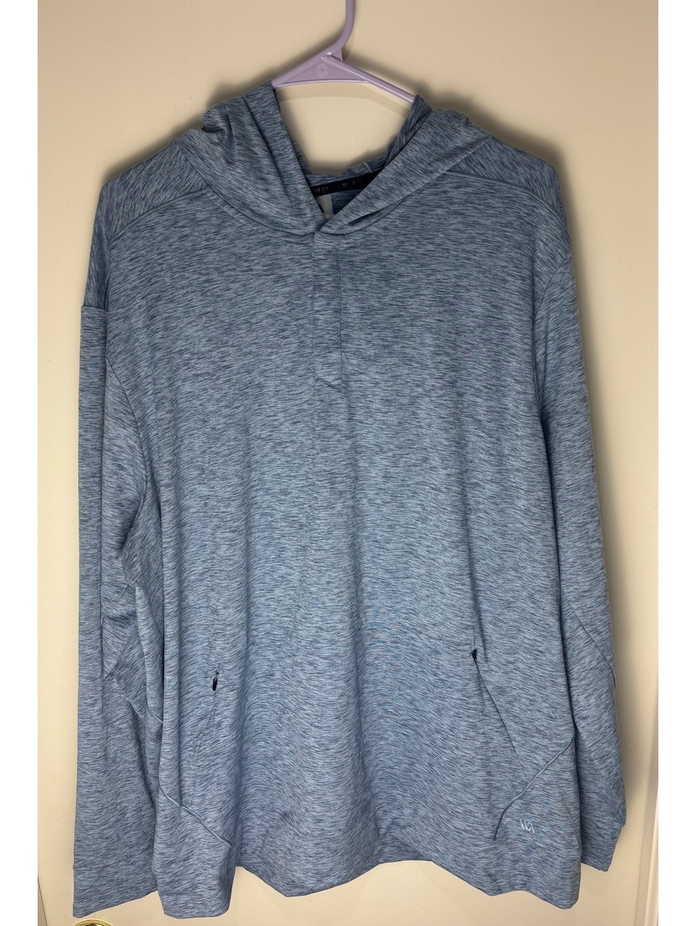 VRST Mens XXL LW Active Hoodie Blue Agate Space Dye Stretch Performance NWT